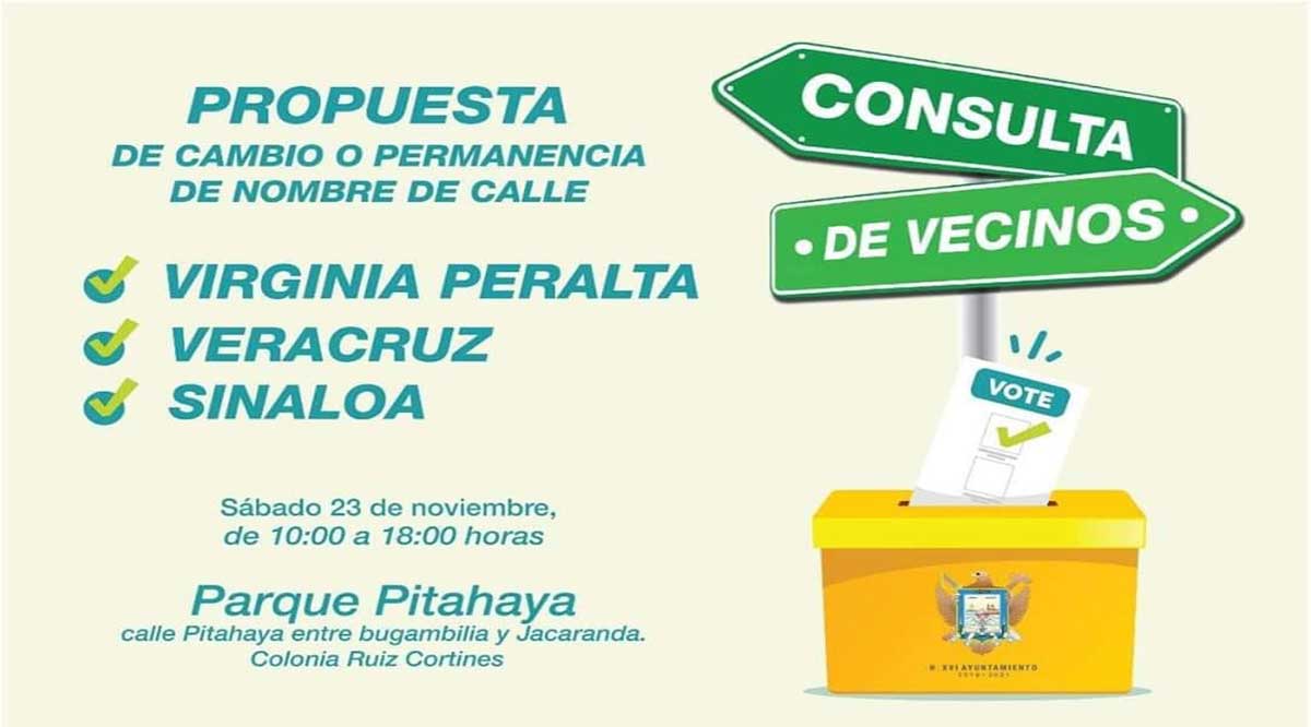 Organiza Ayuntamiento de La Paz consulta de vecinos por nombre de una calle; provoca reacciones