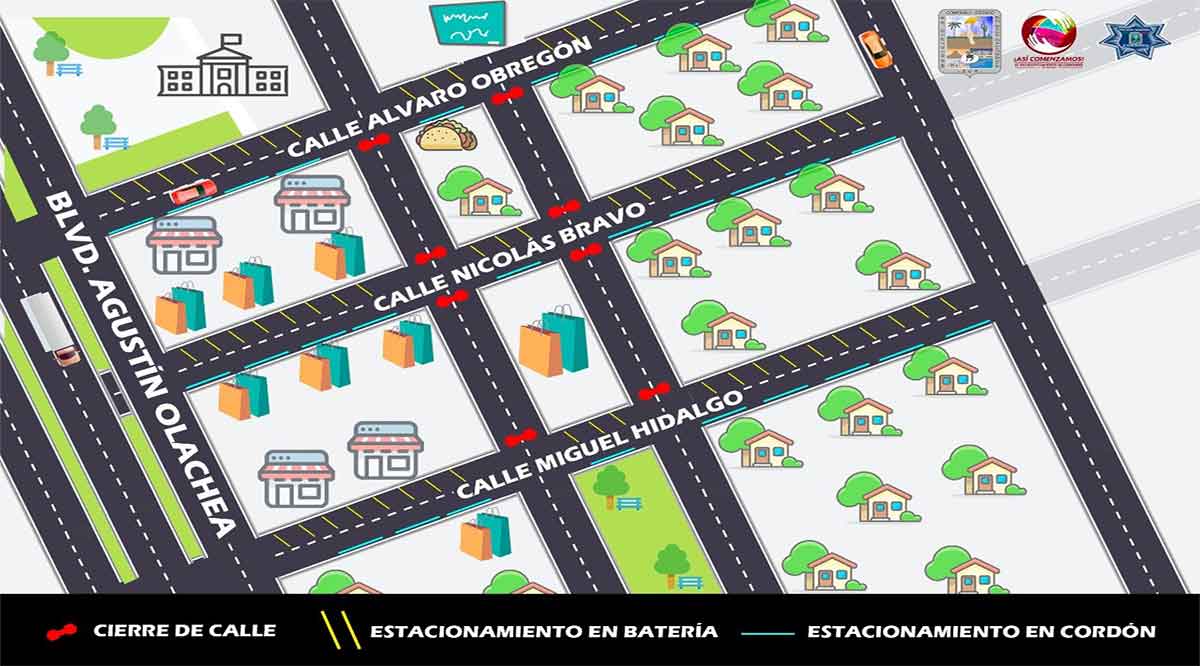 Modifican en Ciudad Constitución estacionamiento en la zona Centro en estas fechas decembrinas