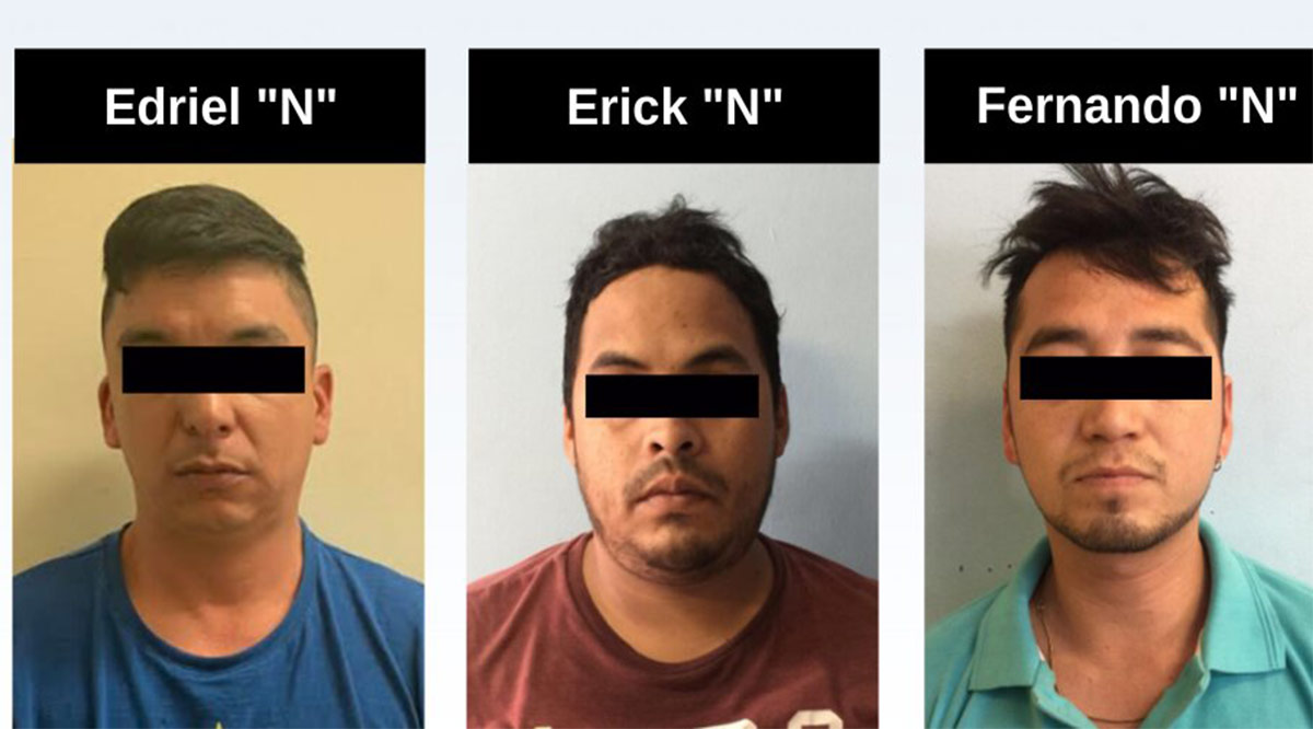 Aseguran a 3 hombres y 8,500 dosis de droga en La Paz
