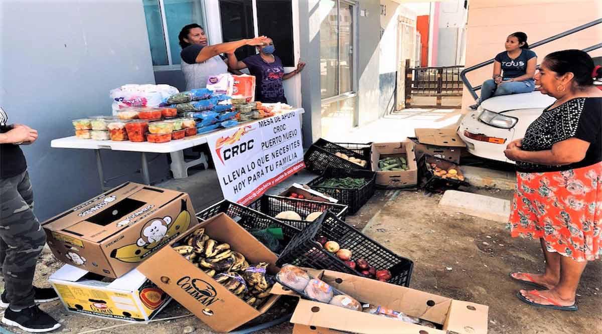 Instala CROC mesas con frutas y verduras en SJC para sus afiliados