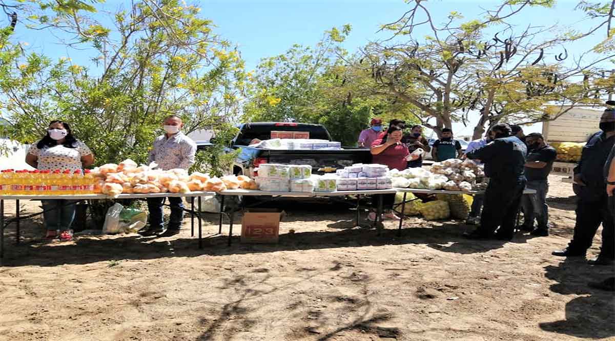 Entregaron apoyos alimenticios en el Ejido Josefa Ortíz