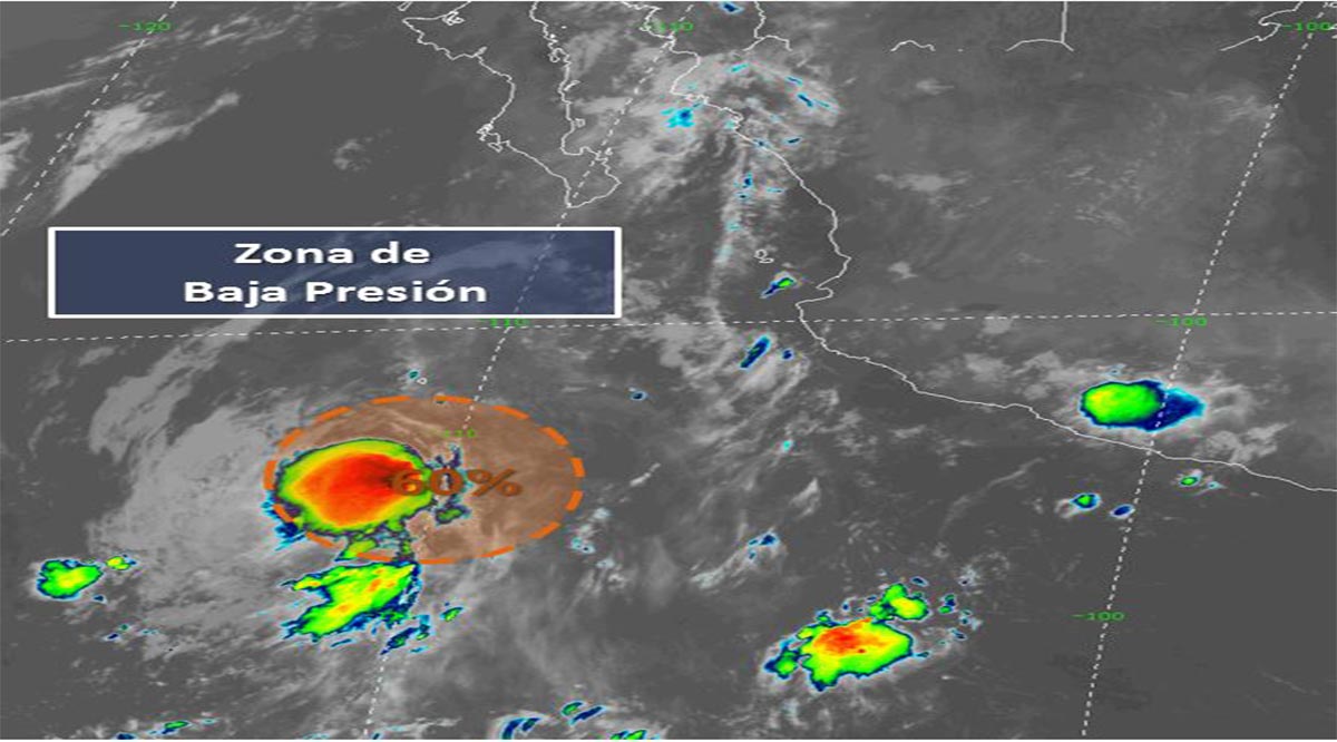 Zona de baja presión con probabilidad de desarrollo ciclónico