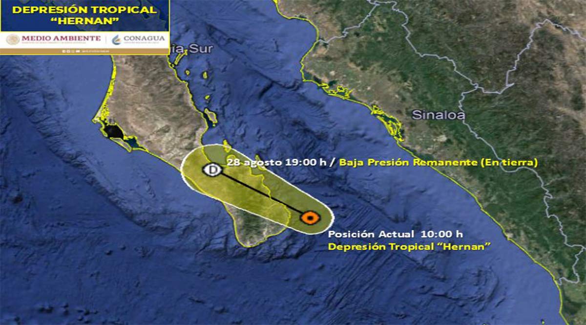Entraría “Hernán” por Los Barriles como depresión tropical