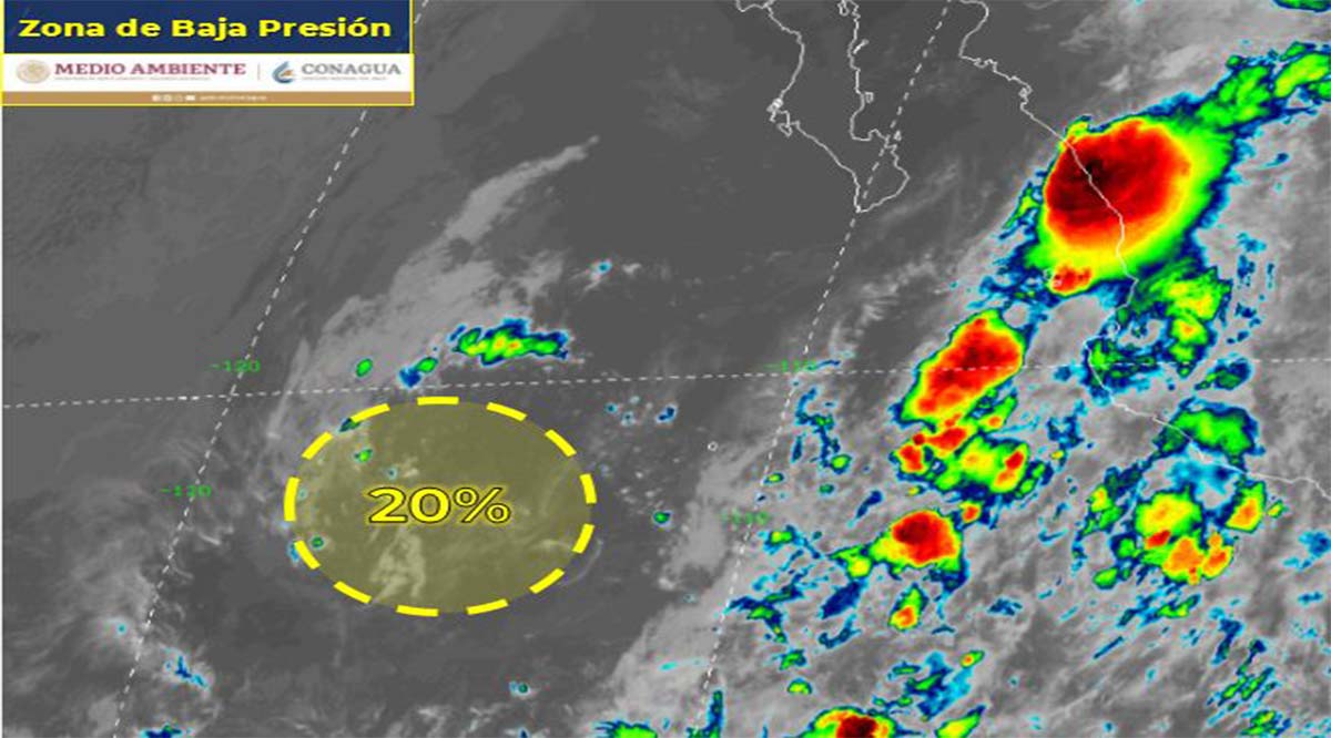 Se forma zona de baja presión con probabilidad de desarrollo ciclónico