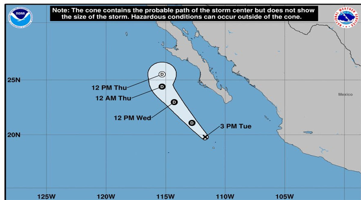 “Norbert” impactaría como baja presión en la Pacífico Norte