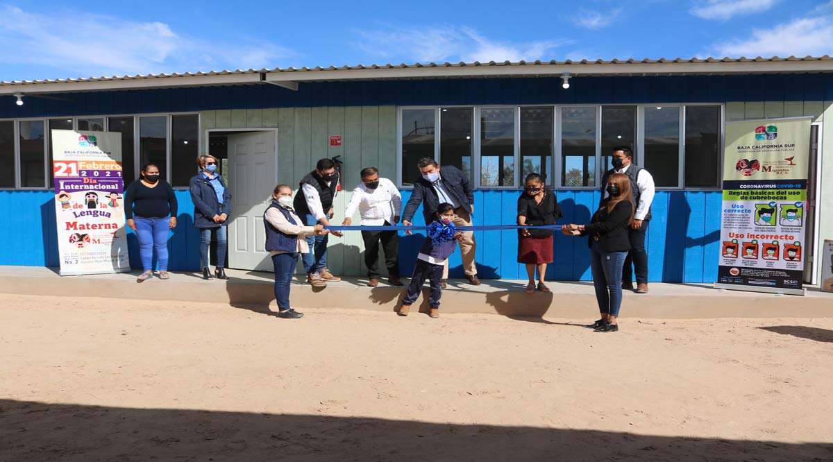 Entregó SEP aulas y materiales interculturales a escuelas migrantes en Mulegé