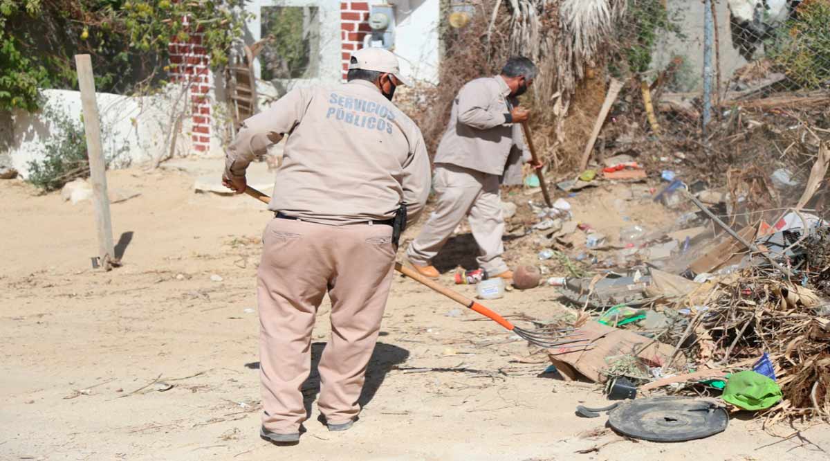 Recolectan al mes más de 2,700 toneladas de ramas y cacharros de la vía pública en Los Cabos