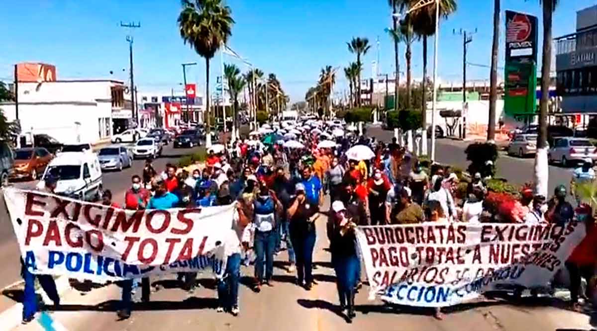 “Presidente trinquetero, te robaste mi dinero” le cantan burócratas a Walter Valenzuela