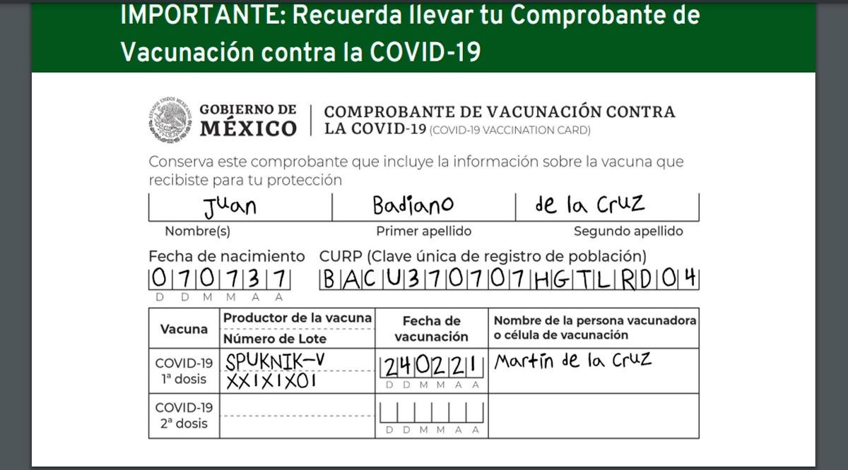 Hay que guardar copia al comprobante de la primera dosis de la vacuna anti Covid-19