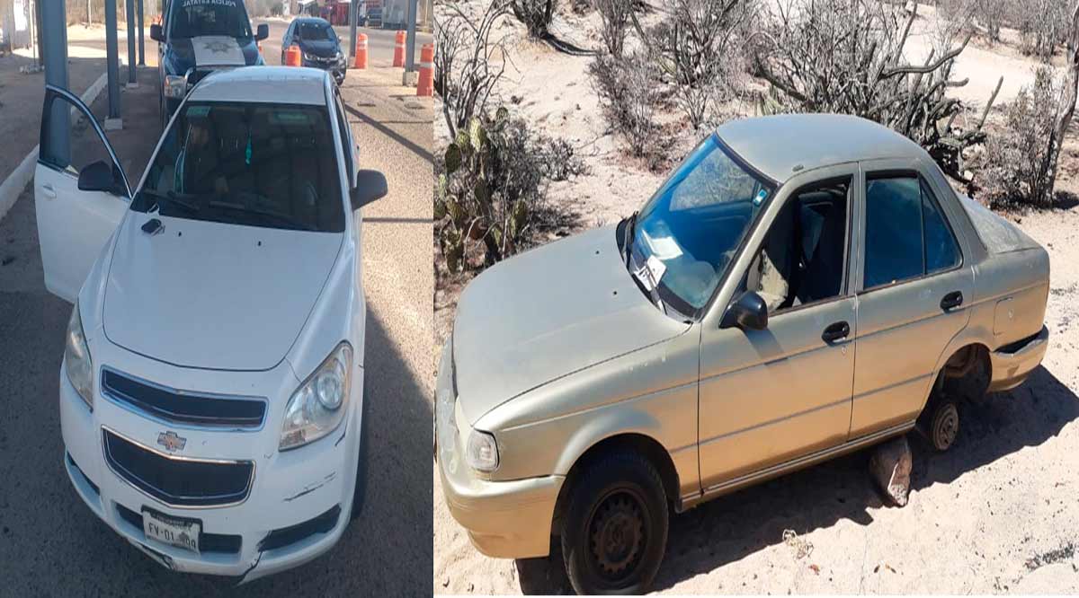Detienen a un hombre en posesión de un arma de fuego y recuperan 2 vehículos