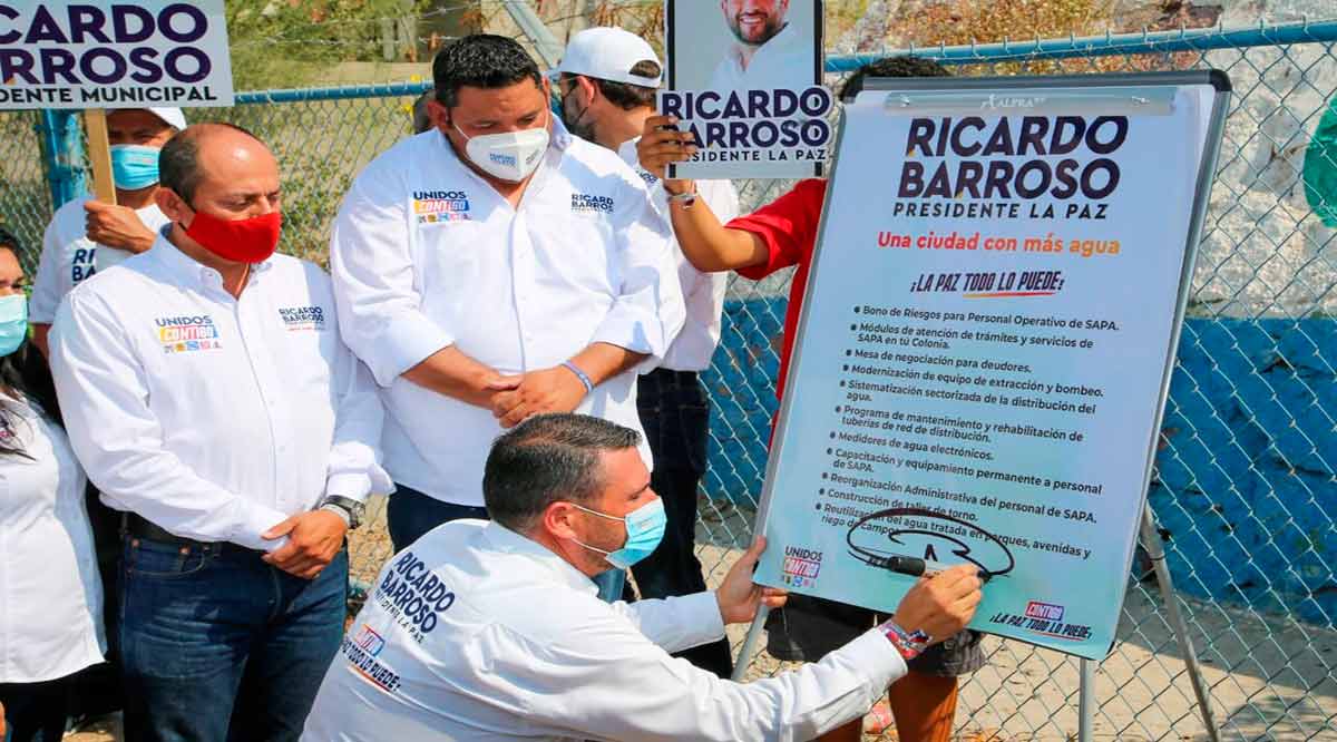 Compromete Ricardo Barroso agua 24 horas los 7 días de la semana para La Paz Compromete Ricardo Barroso agua 24 horas los 7 días de la semana para La Paz