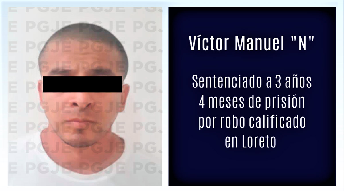 Pasará 3 años 4 meses en prisión por robo en Loreto