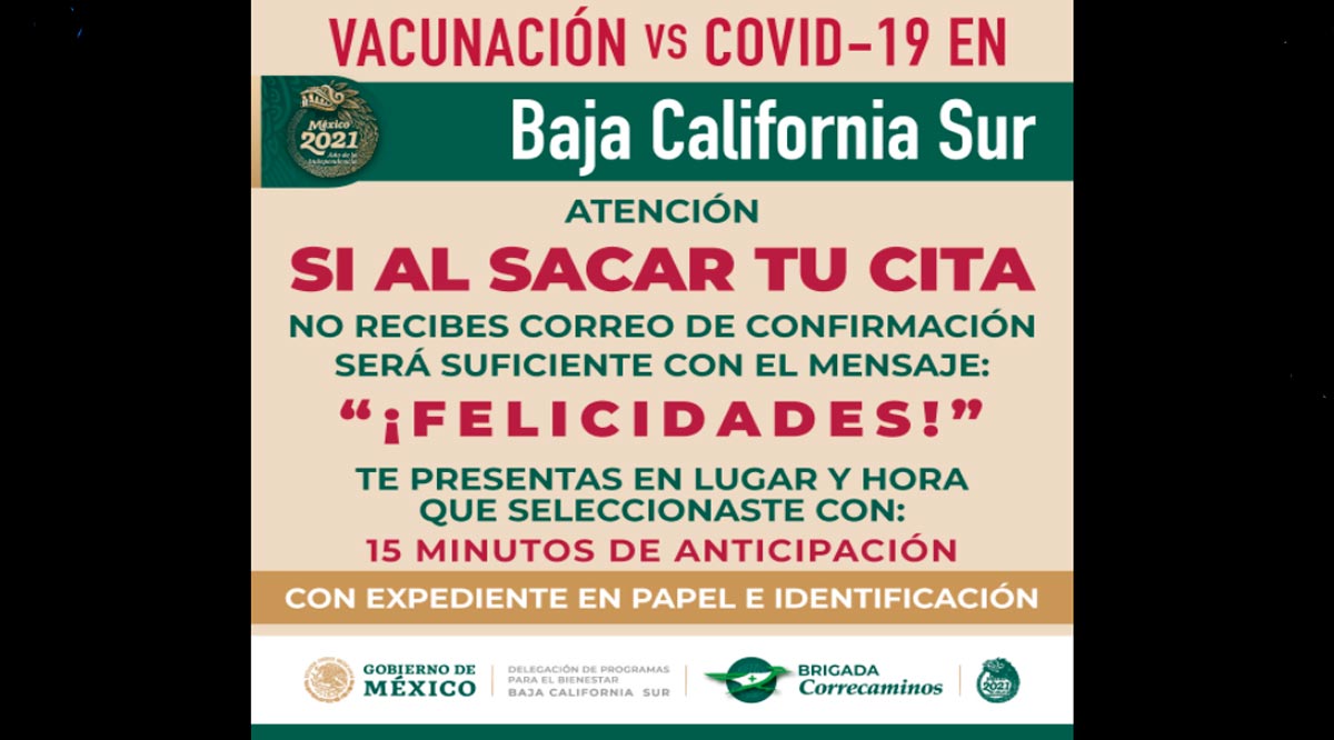 Inicia vacunación de 30-39 en La Paz y Los Cabos; se aplicarán 98 mil dosis