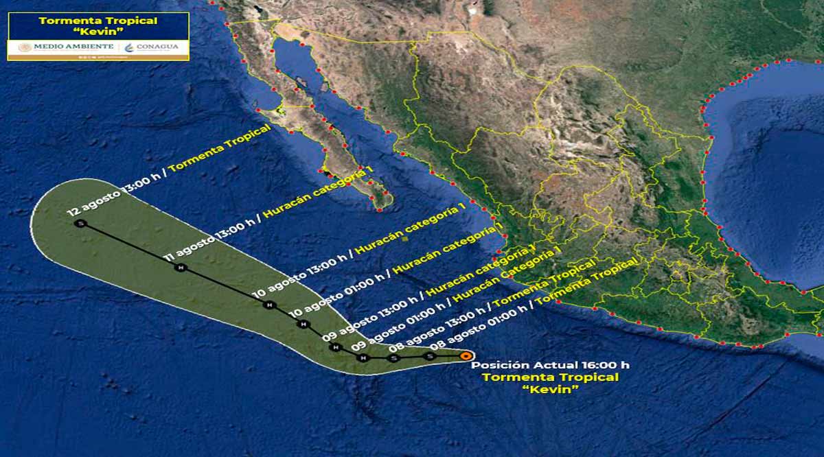 Se forma la tormenta tropical “Kevin”