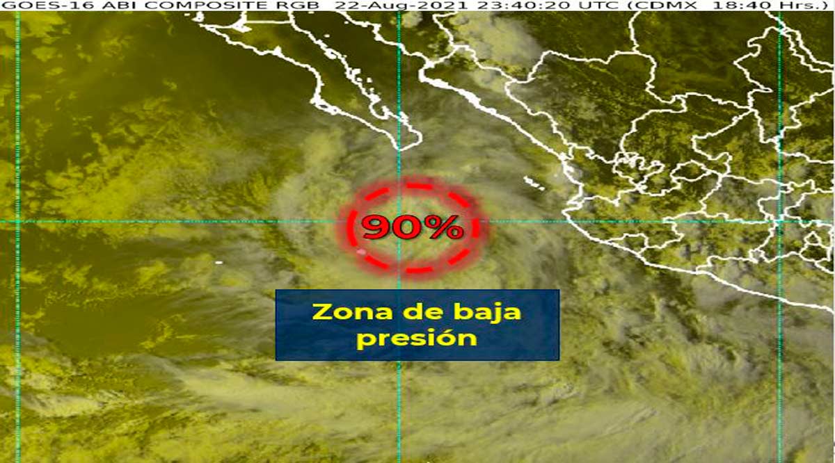 Se pronostican lluvias para BCS por zona de baja presión