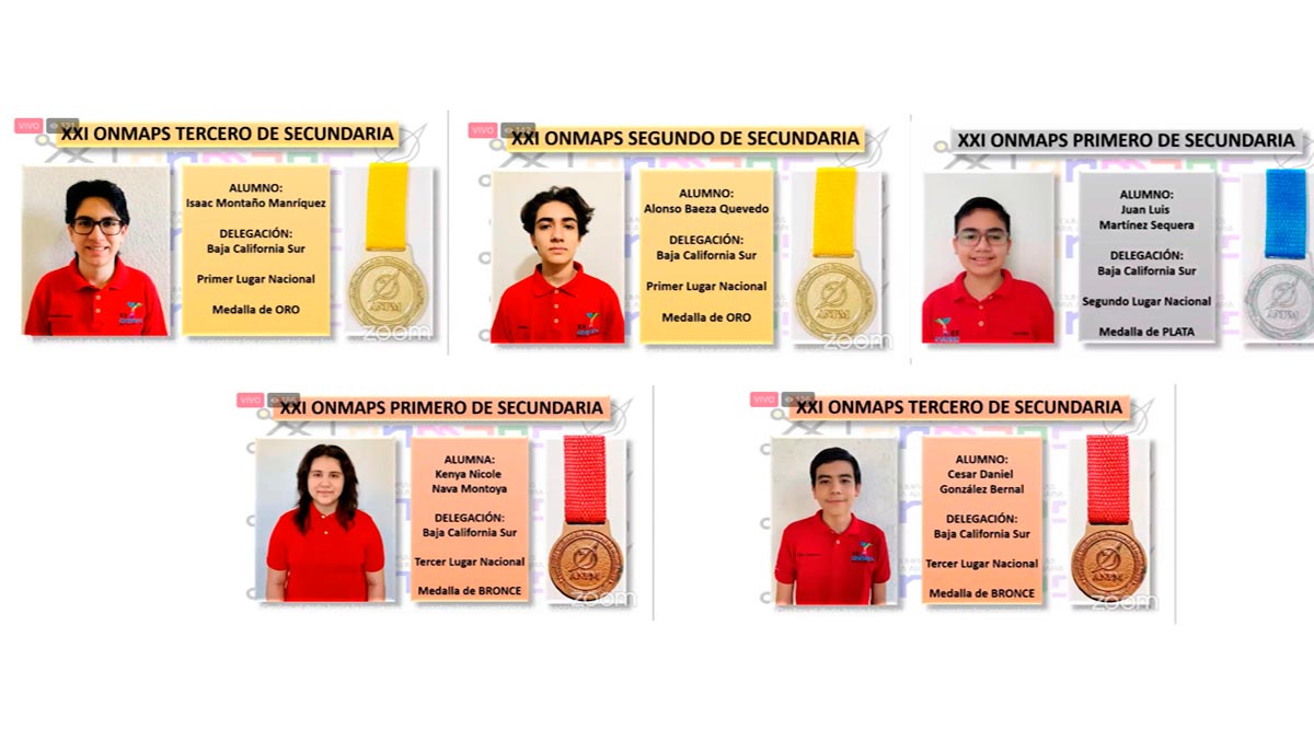 Históricos resultados obtuvo BCS en Olimpiada Nacional de Matemáticas