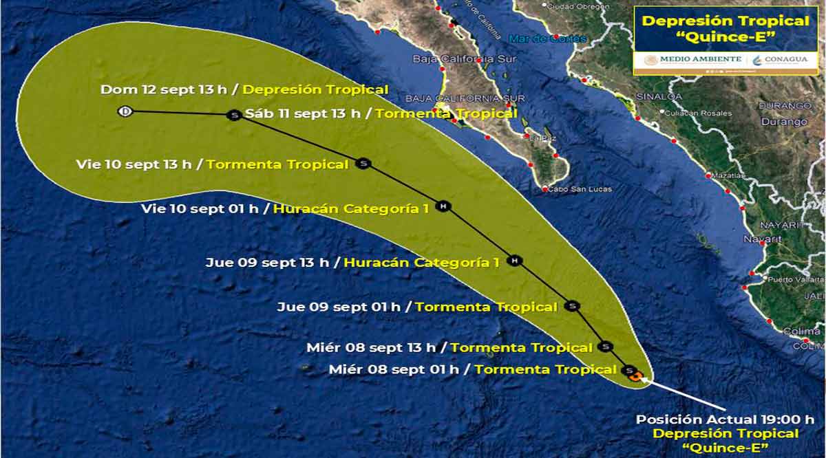 Se convertirá en tormenta tropical “Olaf” la depresión tropical 15-E