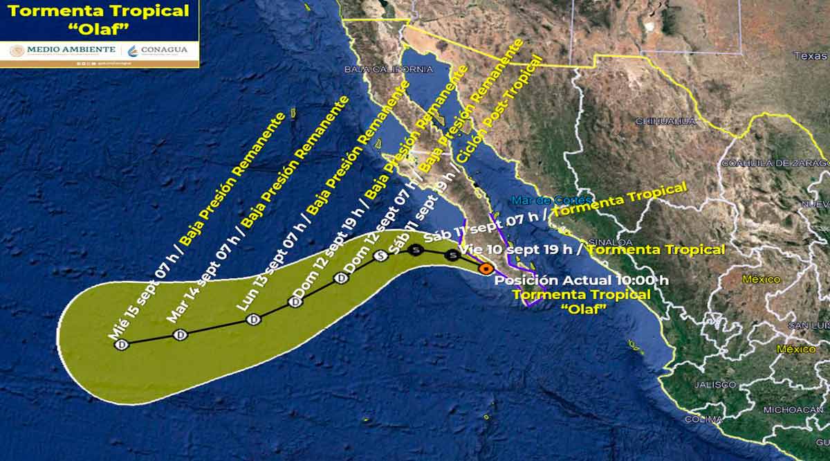 Se convierte en tormenta tropical “Olaf”