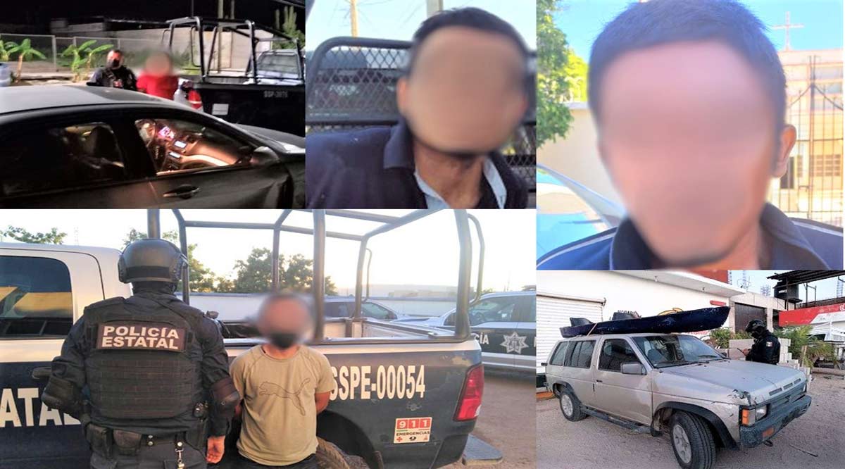 Detienen a 4 sujetos por la comisión de diversos delitos y localizan vehículo robado en BCS Detienen a 4 sujetos por la comisión de diversos delitos y localizan vehículo robado en BCS