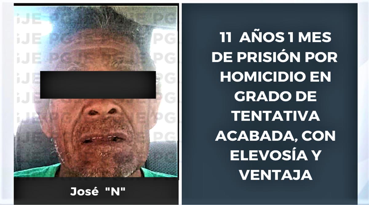 Sentencian 11 años 1 mes a sujeto por homicidio en grado de tentativa acabada en La Paz