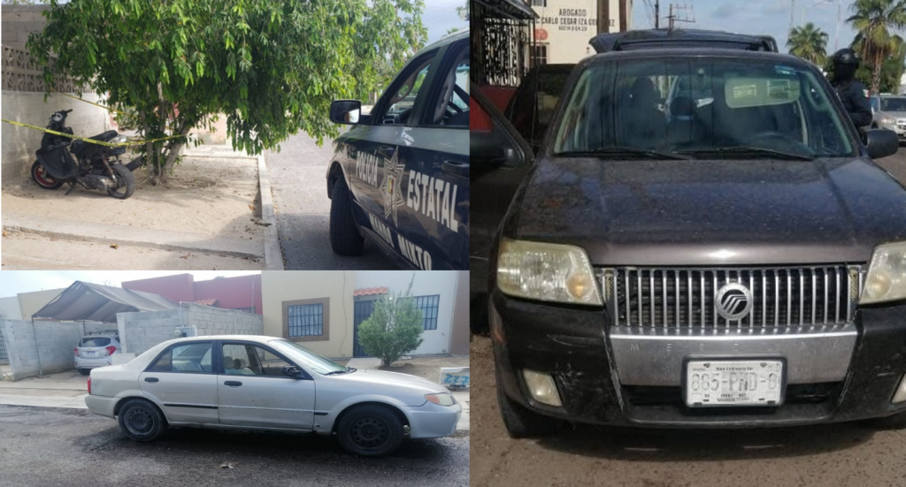 Localizan 2 vehículos y una motocicleta con reporte de robo en La Paz