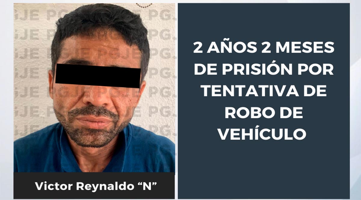 Sentencian 2 años 2 meses de prisión contra sujeto que intentó roba un vehículo en La Paz