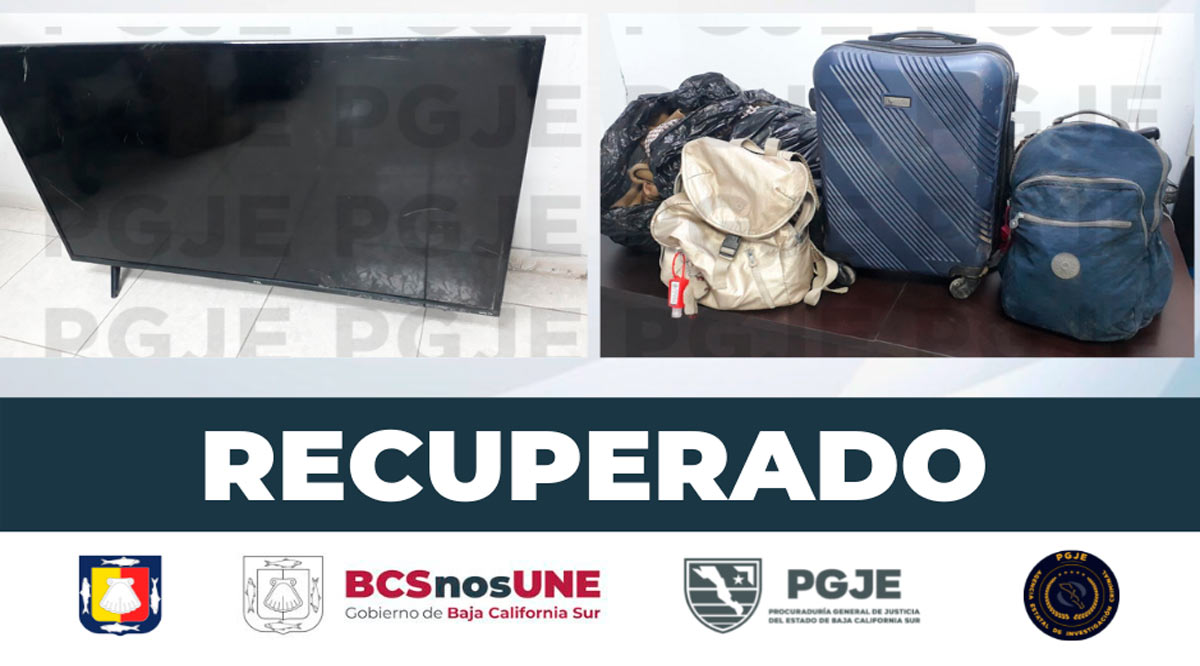 Recuperaron artículos con reporte de robo en Mulegé Recuperaron artículos con reporte de robo en Mulegé