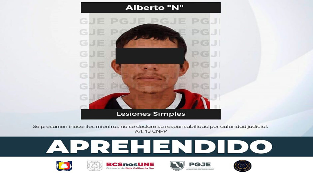 Detienen a sujeto por el delito de lesiones simples en Los Cabos