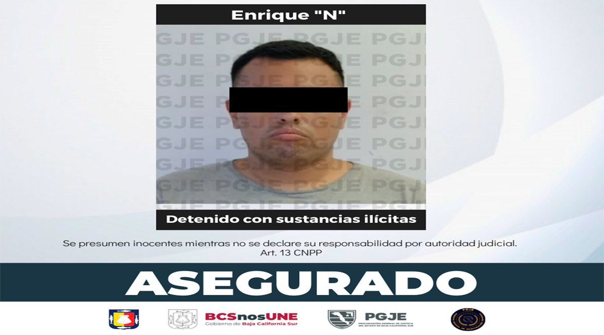 Aseguran a sujeto en posesión de 250 dosis de droga en La Paz
