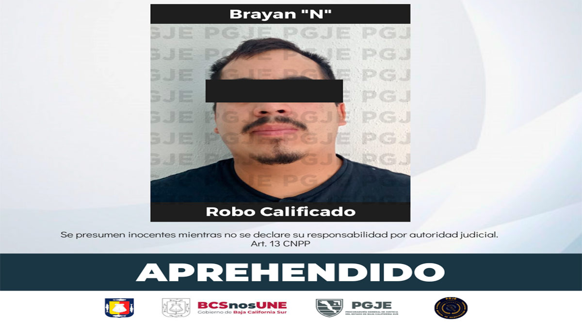 Aprehenden a imputado por el delito de robo a casa habitación en Mulegé