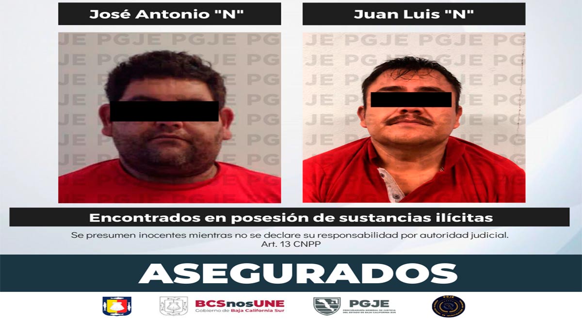Aseguran a 3 personas y más de 5 mil dosis de droga en BCS