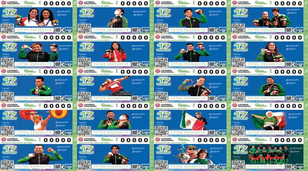 Traen billetes de la Lotería Nacional imagen de los olímpicos de BCS