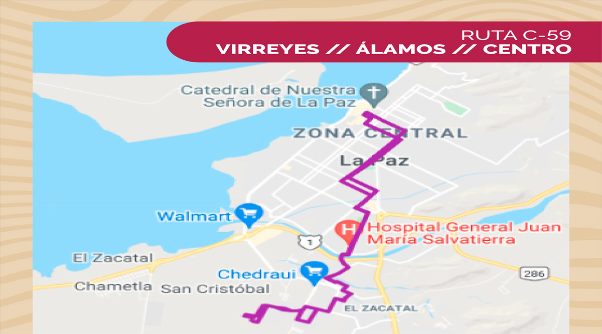 Se reactiva la ruta C-59 Virreyes-Álamos-Centro en La Paz