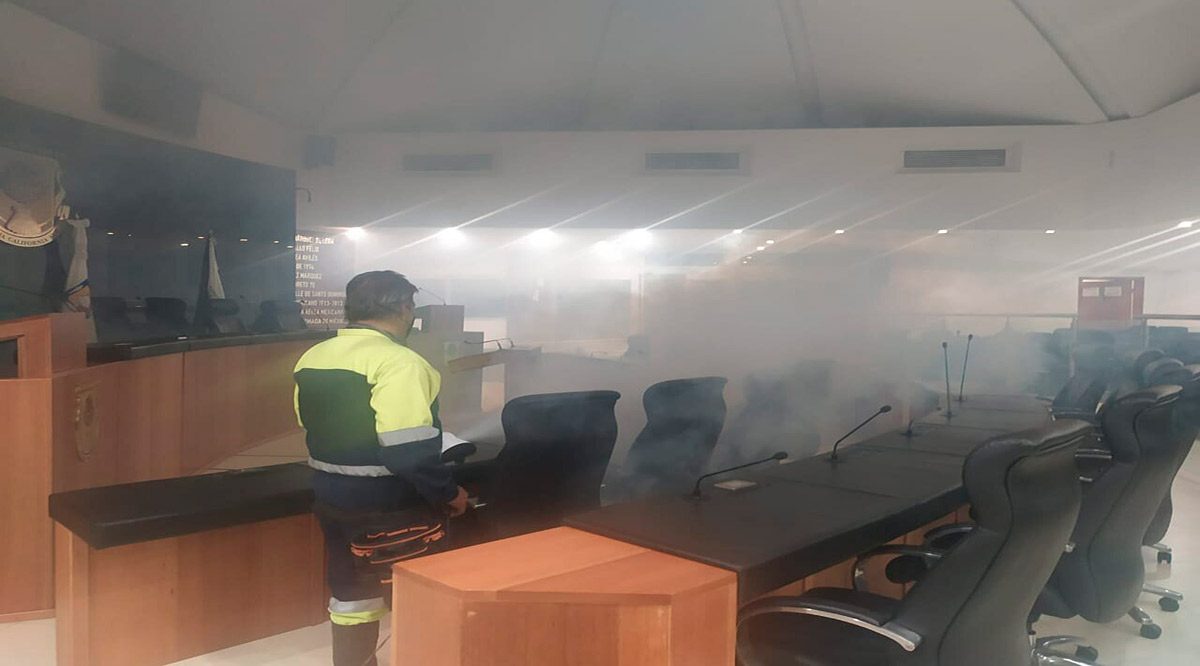 Sanitizan Congreso de BCS ante el reinicio de labores
