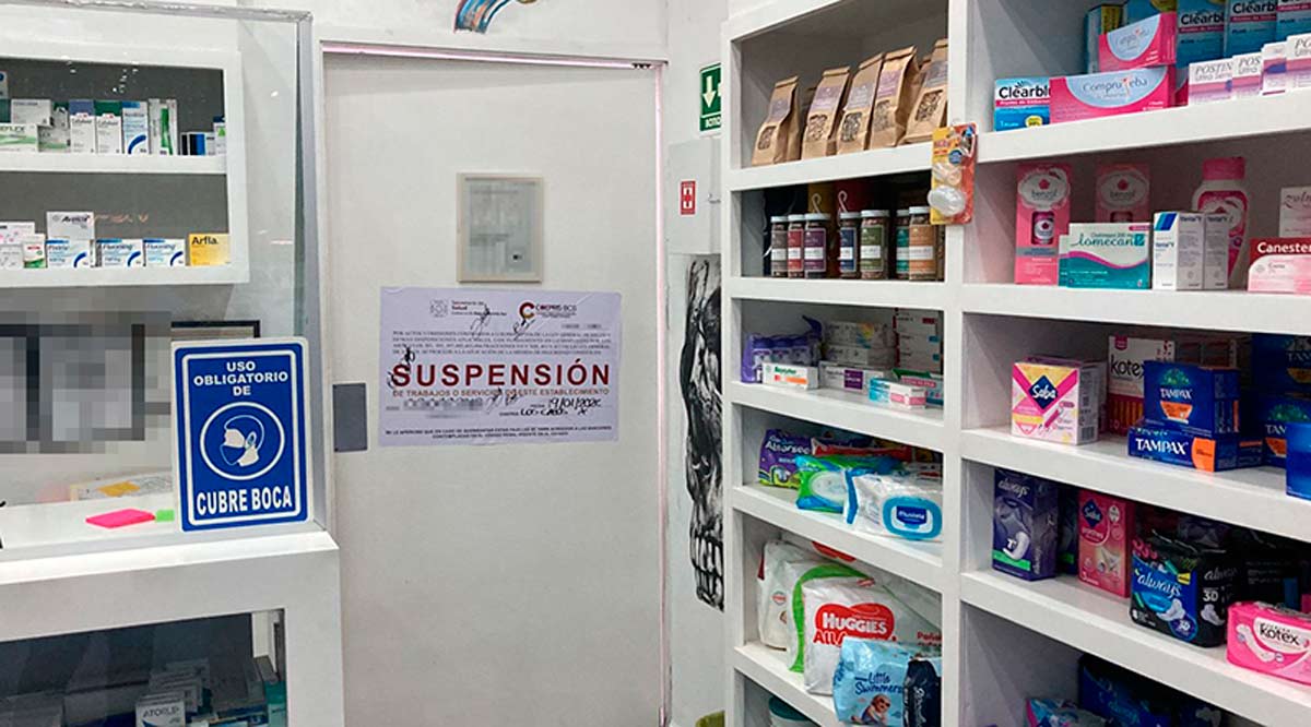 Suspende Coepris actividades de una farmacia y 2 consultorios en La Paz y Los Cabos
