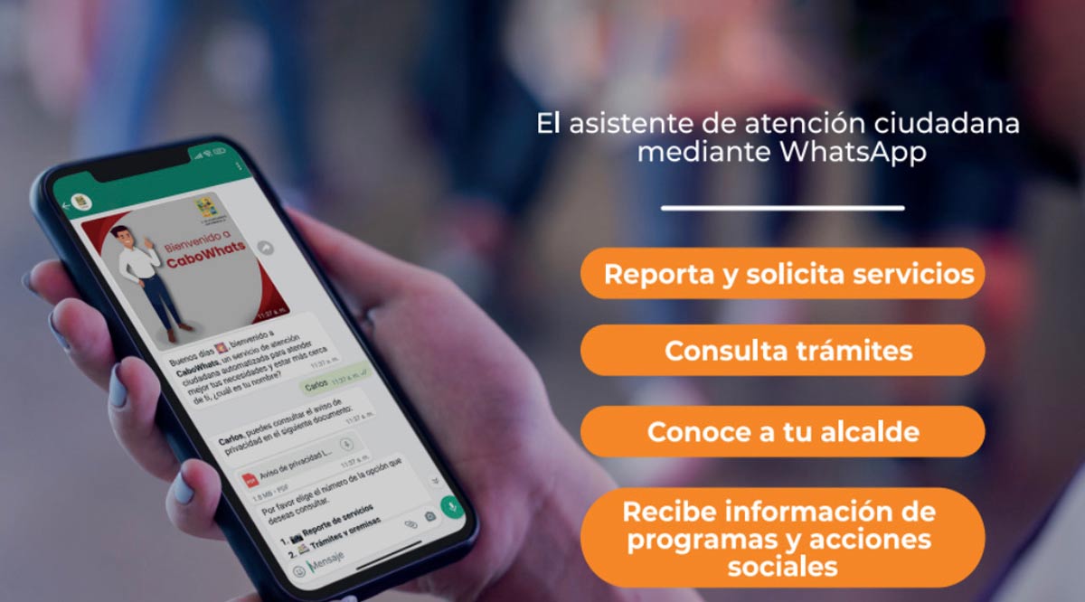 Pueden acercarse los ciudadanos a las áreas del Ayuntamiento de Los Cabos vía WhatsApp