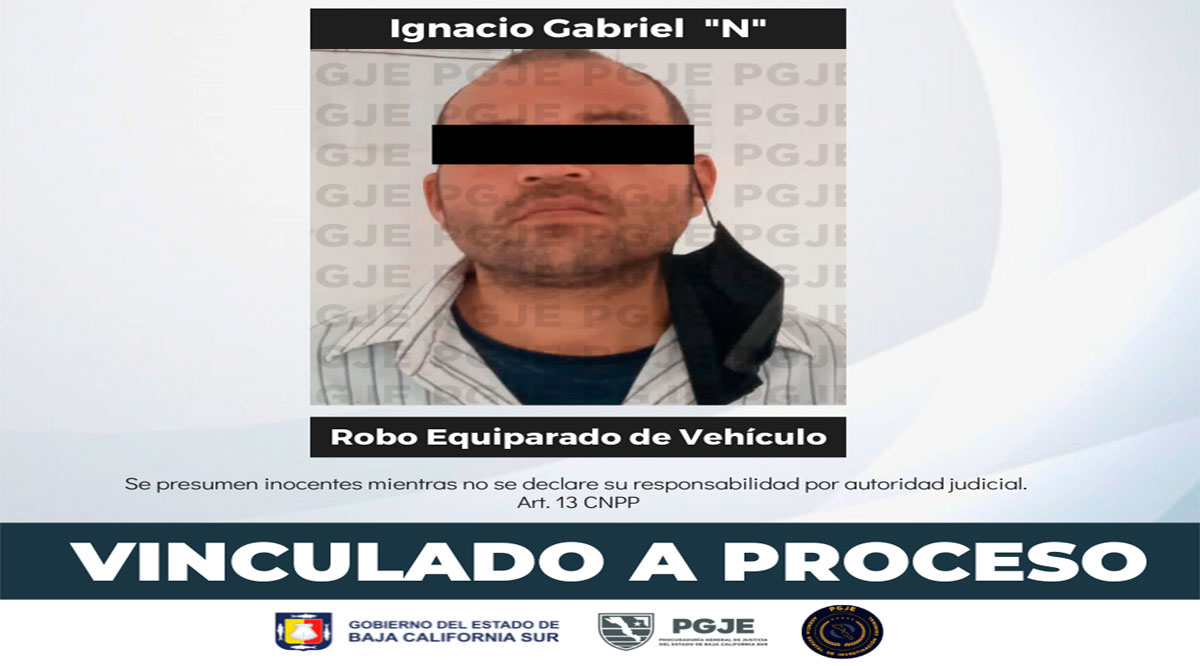 Quedó en prisión preventiva por robo equiparado de vehículo en Comondú