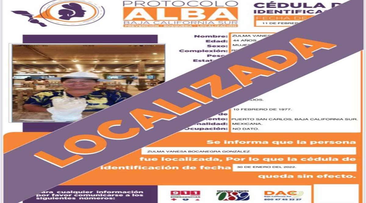 Han localizado con bien a 13 de las 15 mujeres reportadas como desaparecidas en BCS