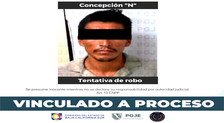 Prisión preventiva a sujeto por robo en grado de tentativa en La Paz