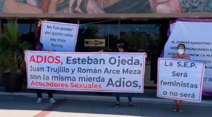 Se manifestaron trabajadoras de SEP por acoso sexual y laboral