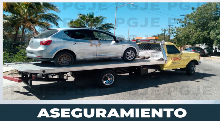 Aseguran un vehículo con reporte de robo en La Paz
