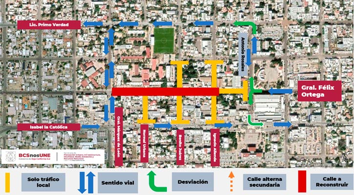 Inicia reconstrucción de calle Félix Ortega en La Paz