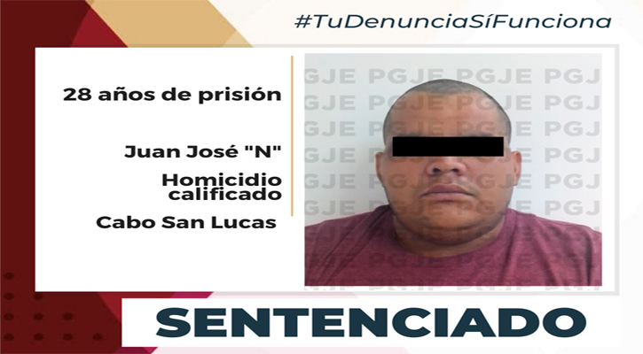 Sentencian a 28 años de prisión al culpable de homicidio calificado en Los Cabos