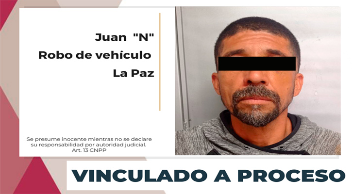 Vinculado a proceso un sujeto que robó una motocicleta en La Paz