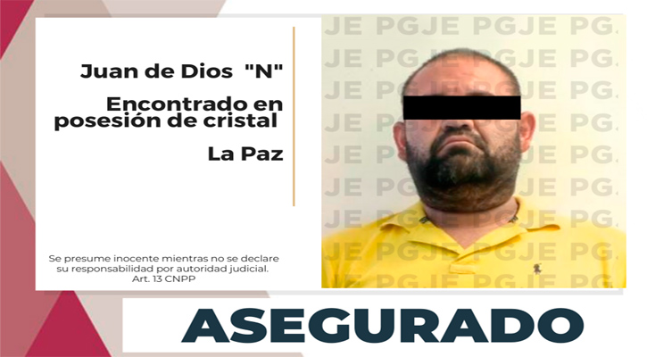 Aseguran a sujeto con 950 dosis de cristal en La Paz
