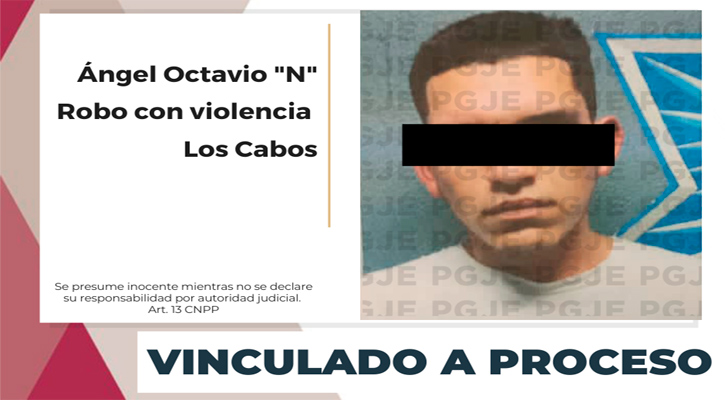 Vinculado a proceso por robo con violencia a comercio en Los Cabos