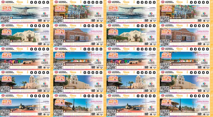 Loreto y Todos Santos forman parte del billete de Lotería Nacional alusivo a Pueblos Mágicos