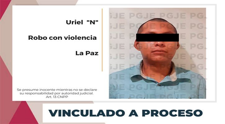 Prisión a sujeto por robo con violencia a un negocio en La Paz