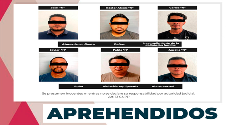 Detenidos 6 sujetos por la comisión de diferentes delitos en Los Cabos