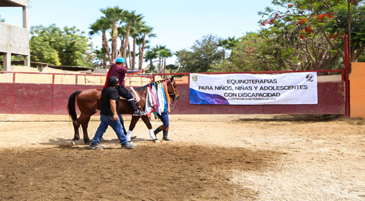 Dan equinoterapias gratuitas a niños y jóvenes con discapacidad en Los Cabos